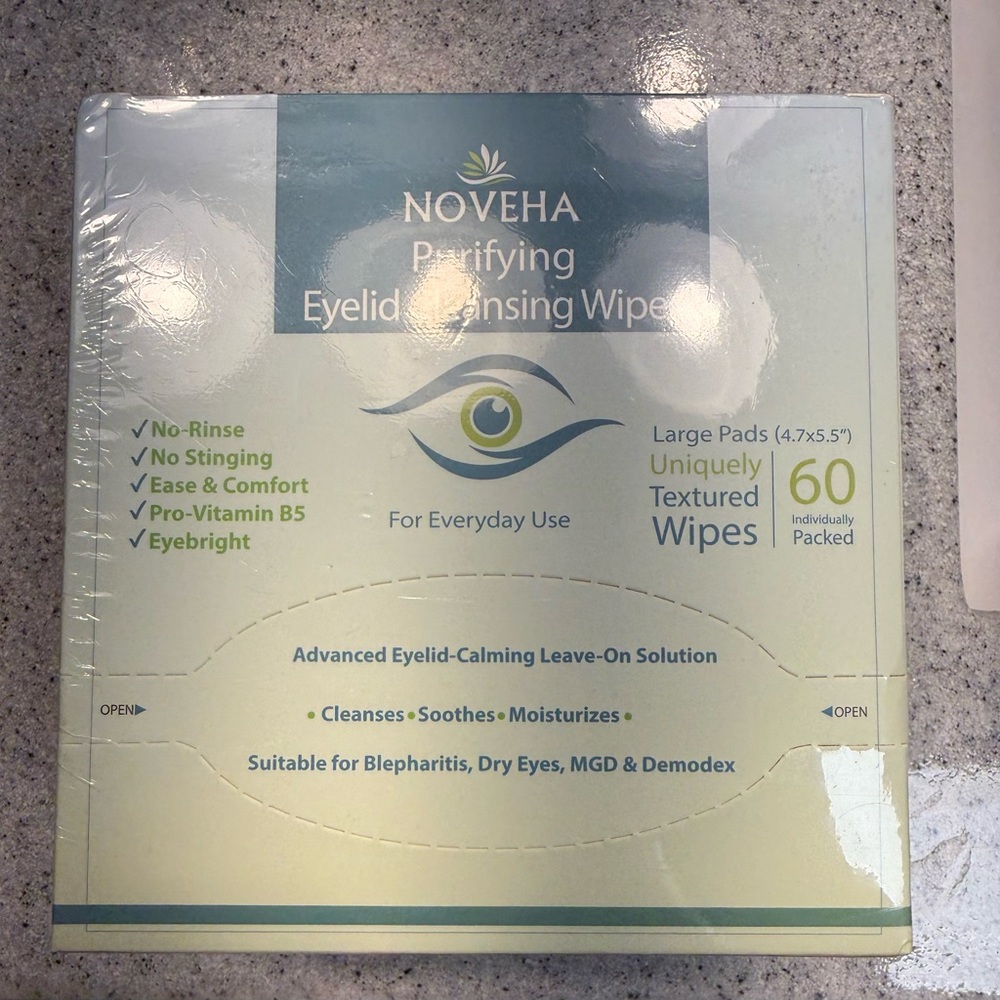 NOVEHA Tea Tree Oil Purifying Eyelid Cleansing Wipes